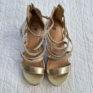 SO Gold Strappy Sandals